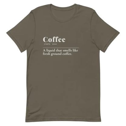 Unisex Coffee Tee - Elevate your Style with Cool Abstract Patterns! - Army / s T-shirts