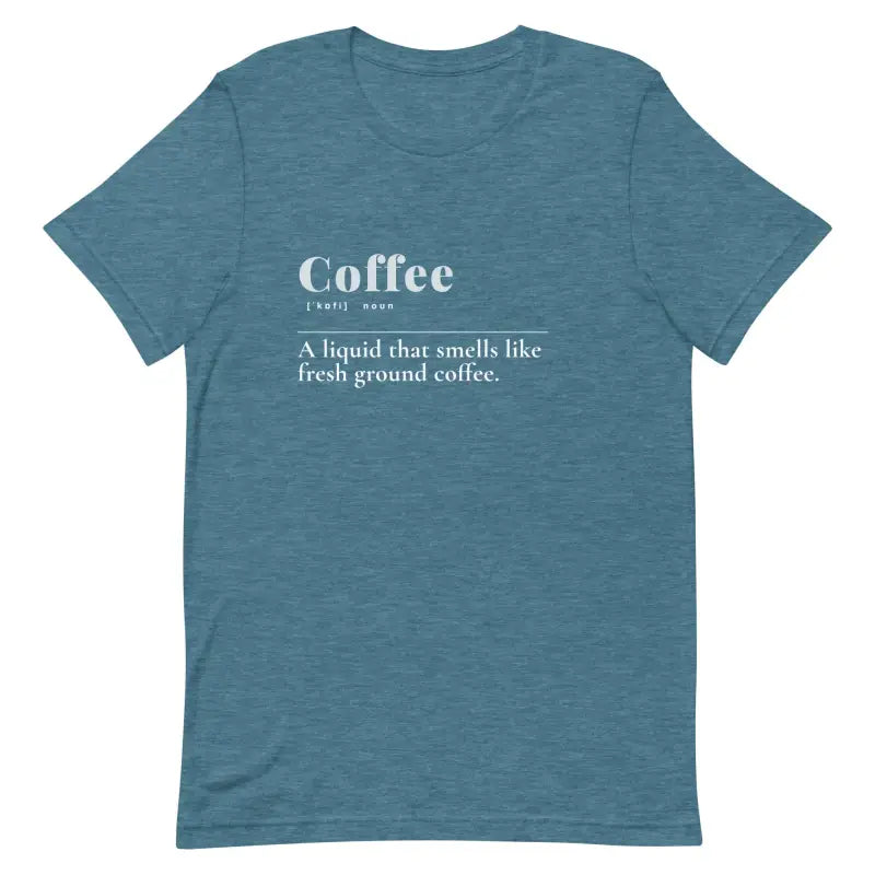 Unisex Coffee Tee - Elevate your Style with Cool Abstract Patterns! - Heather Deep Teal / s T-shirts