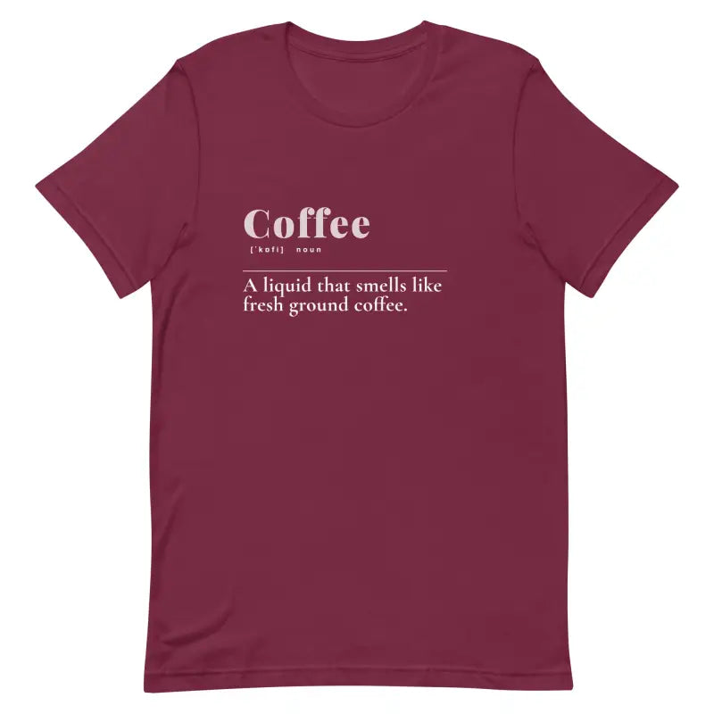 Unisex Coffee Tee - Elevate your Style with Cool Abstract Patterns! - Maroon / Xs T-shirts