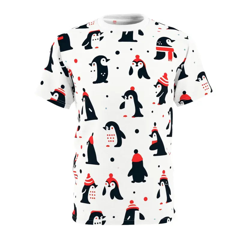 Cozy Cut & Sew Tee with Penguins for Fashion Lovers - T-shirts