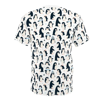 Chill in Style with Cool Penguins Snowflakes Cut & Sew Tee - T-shirts