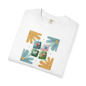 Soft Cotton Flowers and Hearts Tee - Eco-friendly Gift - Dipaliz - T-shirts