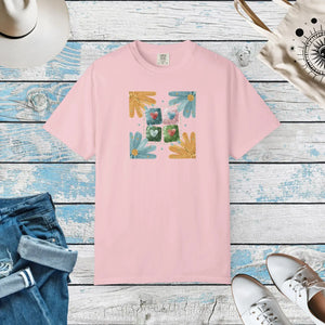 Soft Cotton Flowers and Hearts Tee - Eco-friendly Gift - Dipaliz - T-shirts