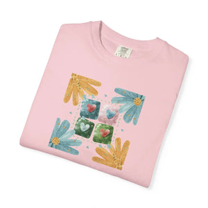 Soft Cotton Flowers and Hearts Tee - Eco-friendly Gift - Dipaliz - T-shirts