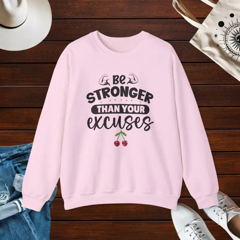 Unisex Heavy Blend Crewneck: Conquer Excuses in Comfort - Light Pink / s Sweatshirt