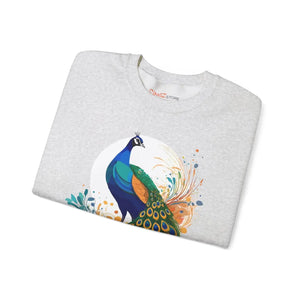 Peacock Heavy Blend Crewneck - Unisex Cotton - Dipaliz - Sweatshirts