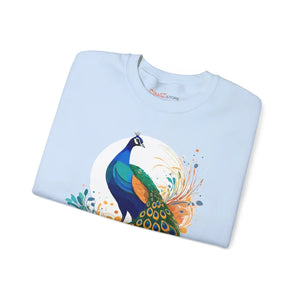 Peacock Heavy Blend Crewneck - Unisex Cotton - Dipaliz - Sweatshirts