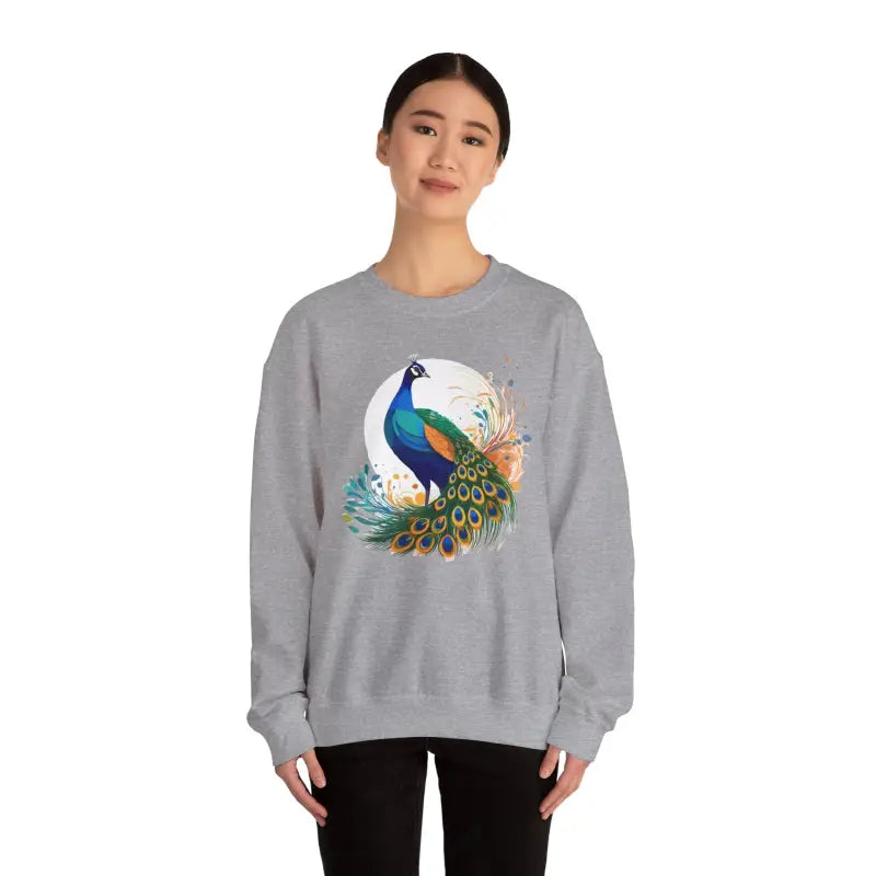 Peacock Unisex Heavy Blend Crewneck Sweatshirt - Cozy and Stylish