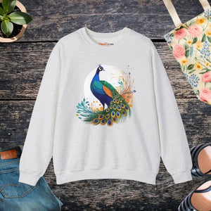 Unisex Heavy Blend Crewneck Sweatshirt Peacock Flair - Dipaliz - s / Ash - Sweatshirts