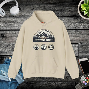 Plush Mountain Heavy Blend Hoodie - Warm Sweatshirt - Dipaliz - Hoodies