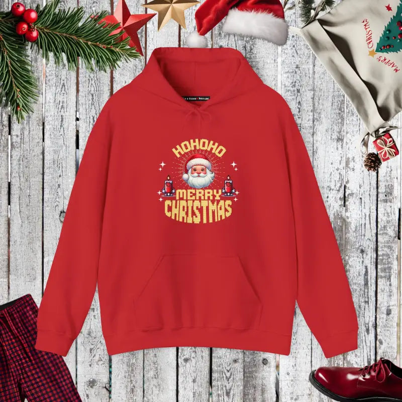 Cozy Up in a Unisex Hoodie with Merry Christmas Vibes - Red / s