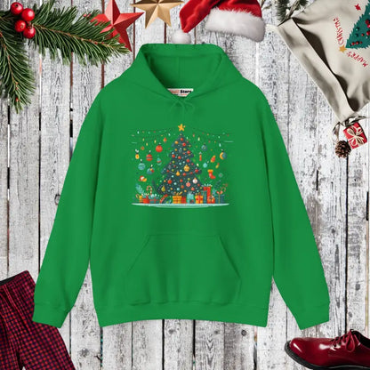 Unisex Heavy Blend Hoodie with Festive Christmas & Nature Vibes - Irish Green / s