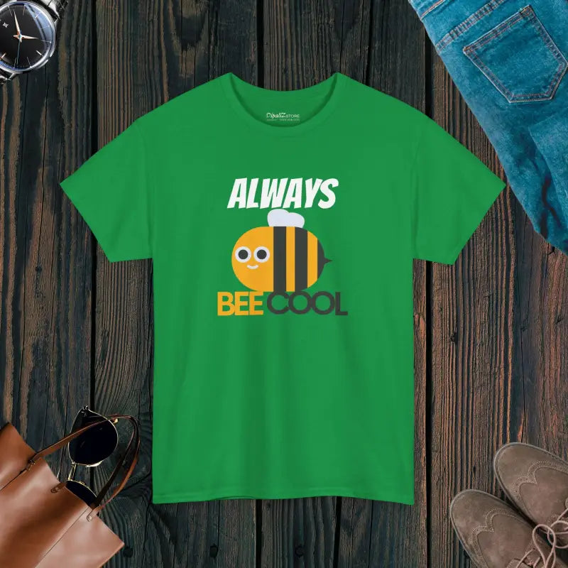 Turn Heads with the Always be Cool Bee Tee! - Irish Green / s T-shirt