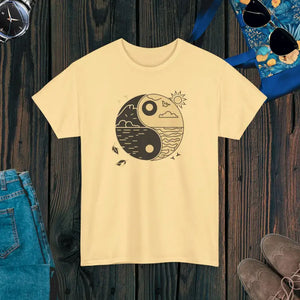 Heavy Cotton Tee Ultimate Comfort Taped Shoulders - Dipaliz - Yellow Haze / s - T-shirts