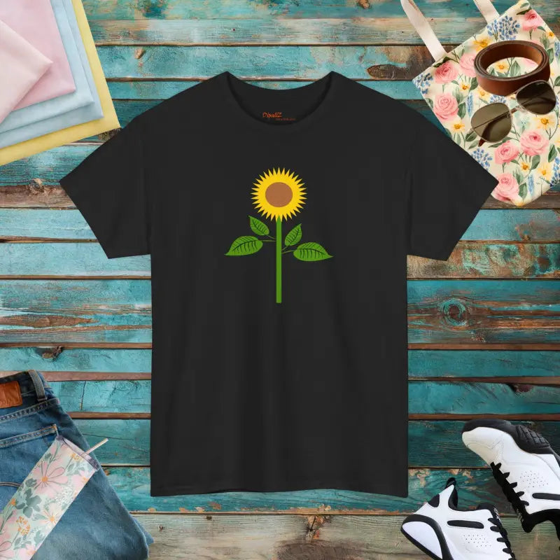 Bask in Style: Sunflower T-shirt for a Radiant Look - Black / s T-shirt