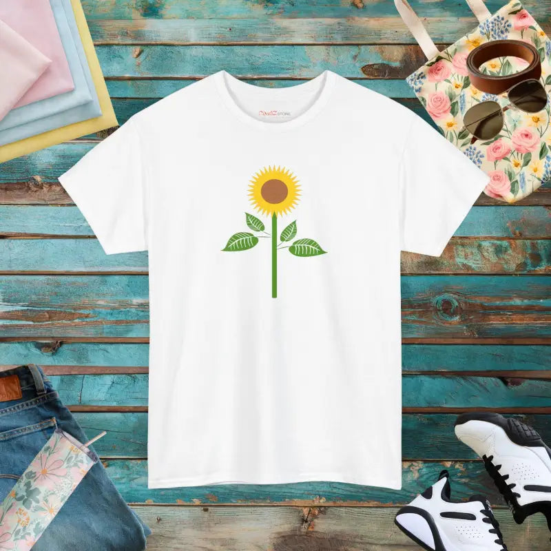 Bask in Style: Sunflower T-shirt for a Radiant Look - White / s T-shirt