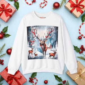 Rudolf Reindeer Crewneck Sweatshirt - Christmas Collection - Dipaliz - Sweatshirts