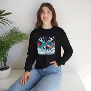 Rudolf Reindeer Crewneck Sweatshirt - Christmas - Dipaliz - T-shirts