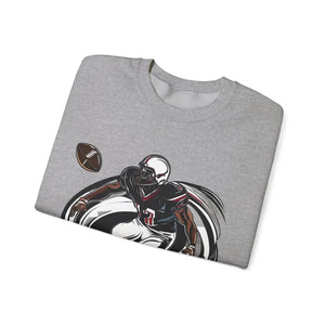 A Man Playing American Football Unisex Heavy Blend™ Crewneck Sweatshirt - Sweatshirts
