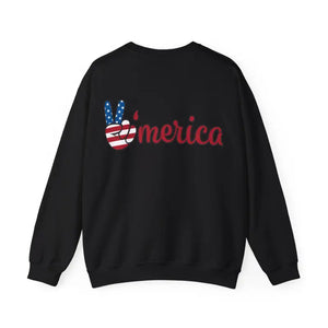 A Man Playing American Football Unisex Heavy Blend™ Crewneck Sweatshirt - Sweatshirts