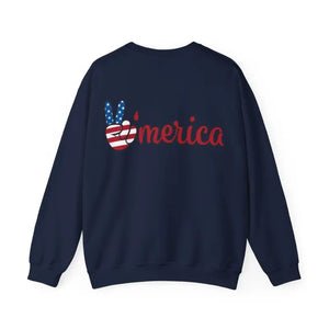 A Man Playing American Football Unisex Heavy Blend™ Crewneck Sweatshirt - Sweatshirts
