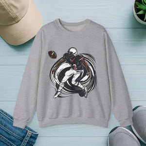 A Man Playing American Football Unisex Heavy Blend™ Crewneck Sweatshirt - s / Sport Grey - Sweatshirts