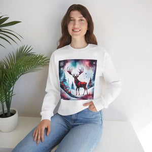 Sweatshirt - Rudolf Reindeer Christmas Unisex Heavy Crewneck - Dipaliz