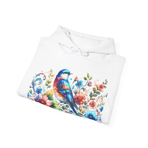 Cozy Unisex Heavy Hooded Sweatshirt - Vibrant Bird - Dipaliz - Hoodies