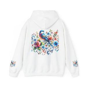 Cozy Unisex Heavy Hooded Sweatshirt - Vibrant Bird - Dipaliz - Hoodies