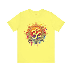 Vibrant Aum Symbol Tee - Jersey Short Sleeve - Dipaliz - T-shirts