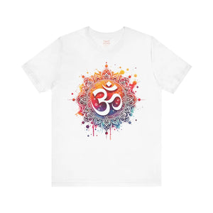 Vibrant Aum Symbol Tee - Jersey Short Sleeve - Dipaliz - T-shirts