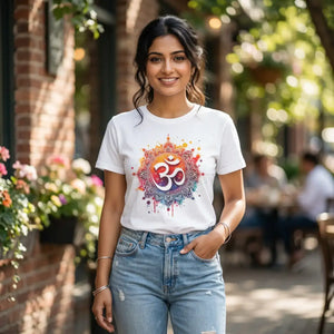Dipaliz aum symbol tee jersey short sleeve cotton shirt - t-shirts