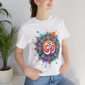 Vibrant Mandala Aum Short Sleeve Tee - Jersey - Dipaliz - T-shirts