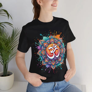 Vibrant Mandala Aum Short Sleeve Tee - Jersey - Dipaliz - T-shirts