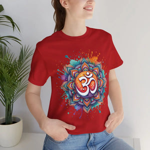 Vibrant Mandala Aum Short Sleeve Tee - Jersey - Dipaliz - T-shirts