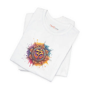 Soft Cotton Aum T-shirt - Paint Splash Short Sleeve Tee - Dipaliz - T-shirts