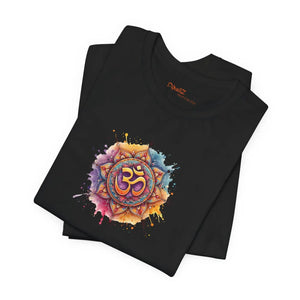 Soft Cotton Aum T-shirt - Paint Splash Short Sleeve Tee - Dipaliz - T-shirts