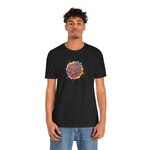 Soft Cotton Aum T-shirt - Paint Splash Short Sleeve Tee - Dipaliz - T-shirts