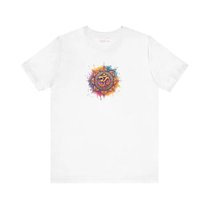 Soft Cotton Aum T-shirt - Paint Splash Short Sleeve Tee - Dipaliz - T-shirts