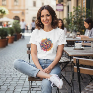 DipaliZ Aum T-shirt Short Sleeve Tee Soft Cotton
