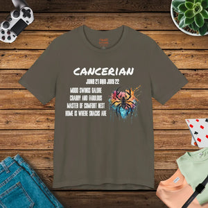 Soft Cotton Cancer Zodiac Tee - Jersey Short Sleeve - Dipaliz - T-shirts