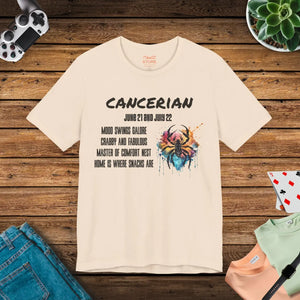 Soft Cotton Cancer Zodiac Tee - Jersey Short Sleeve - Dipaliz - T-shirts