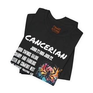 Soft Cotton Cancer Zodiac Tee - Jersey Short Sleeve - Dipaliz - T-shirts