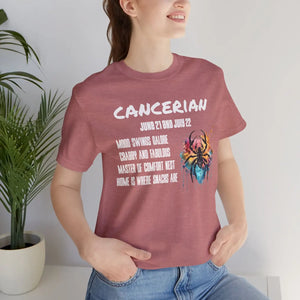 Soft Cotton Cancer Zodiac Tee - Jersey Short Sleeve - Dipaliz - T-shirts