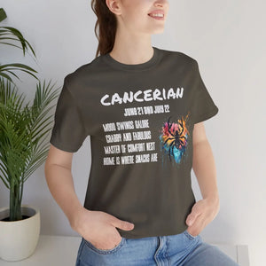 Soft Cotton Cancer Zodiac Tee - Jersey Short Sleeve - Dipaliz - T-shirts