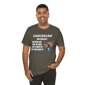 Soft Cotton Cancer Zodiac Tee - Jersey Short Sleeve - Dipaliz - T-shirts