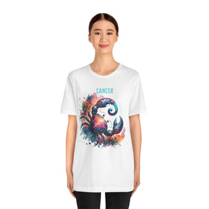 Celestial Cancer Zodiac Sign Tee - Soft Cotton - Dipaliz - T-shirts