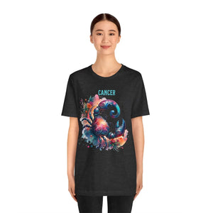 Celestial Cancer Zodiac Sign Tee - Soft Cotton - Dipaliz - T-shirts