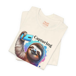 Sloth Selfie Tee Soft Cotton Short Sleeve - Dipaliz - T-shirts