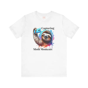 Sloth Selfie Tee Soft Cotton Short Sleeve - Dipaliz - T-shirts